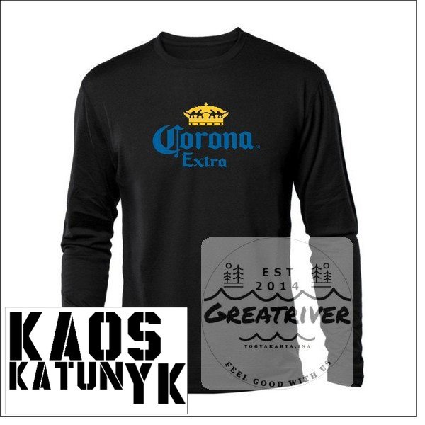 kaos corona extra beer ( lengan panjang ) cotton