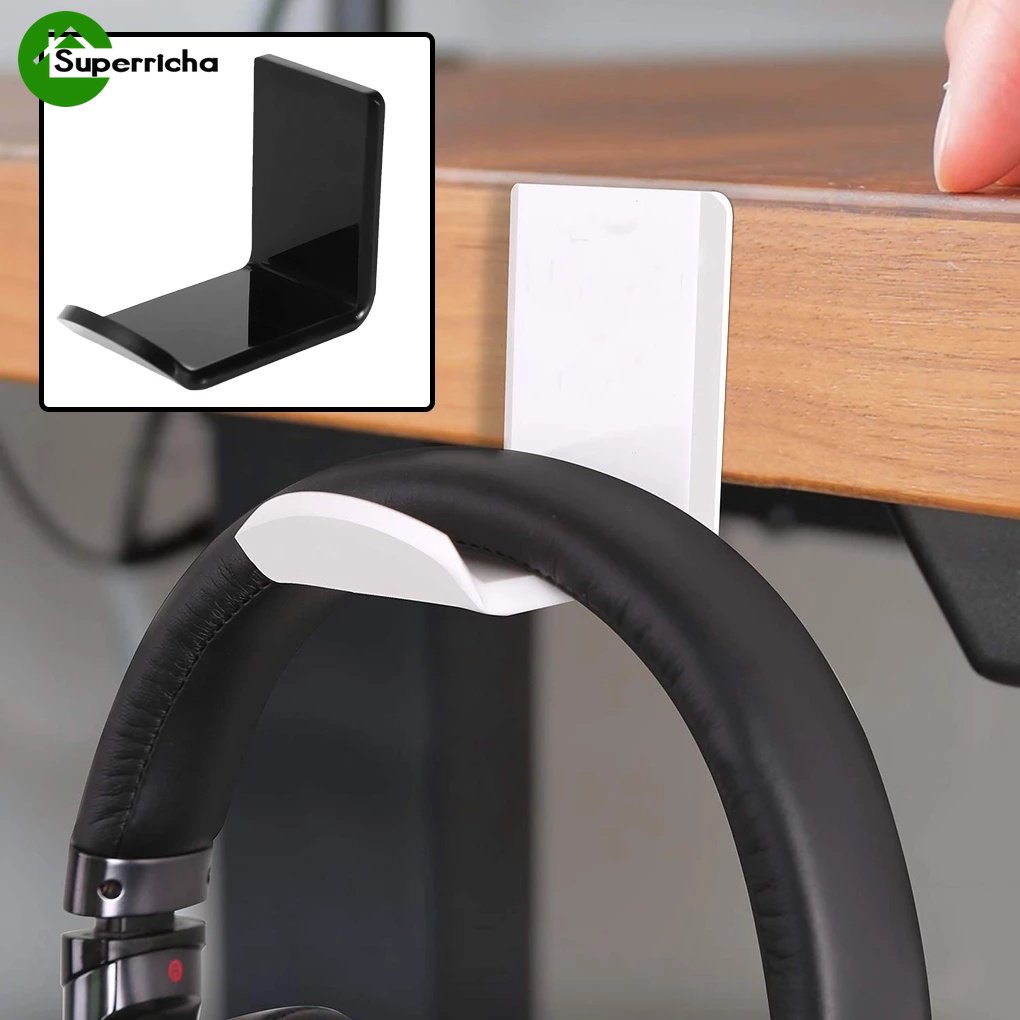 [HOT Sale] Perekat Akrilik Headset Stand Hanger Tape Hook/Under Desk Gaming Headphone Holder Hook/Earphone Sticky Display Sticky Stand Holder/Braket Kontroler Game