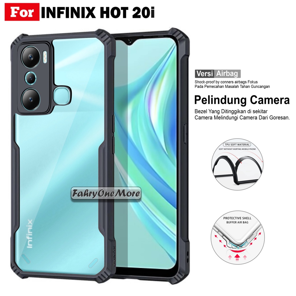 Case Infinix Hot 20i Hard Shockproof Fusion Armor Casing Handphone