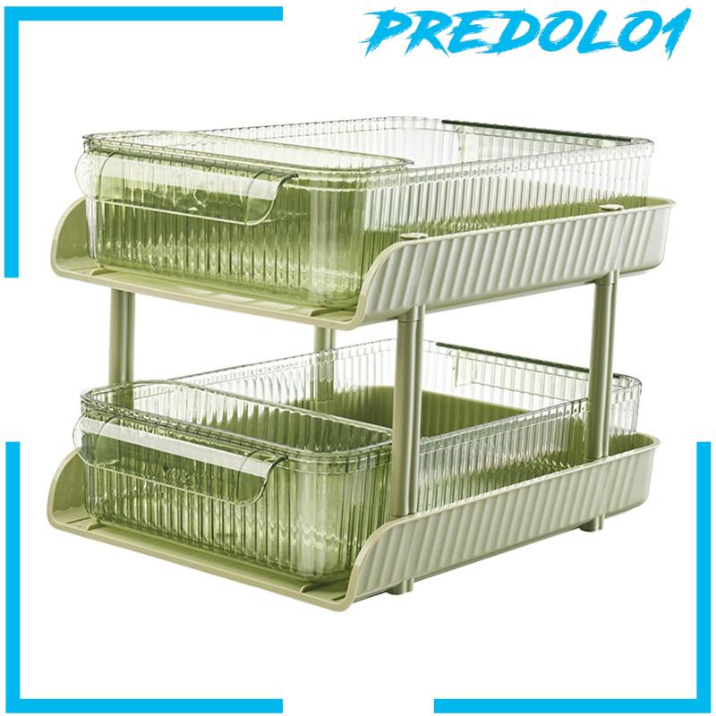 [Predolo1] Desktop Organizer Storage Dengan 2kotak Penyimpanan Kecil Untuk Dresser Buah