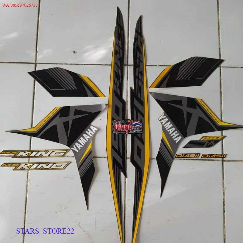 (ORI) (COD) striping standart jupiter mx king 2017 hitam kuning