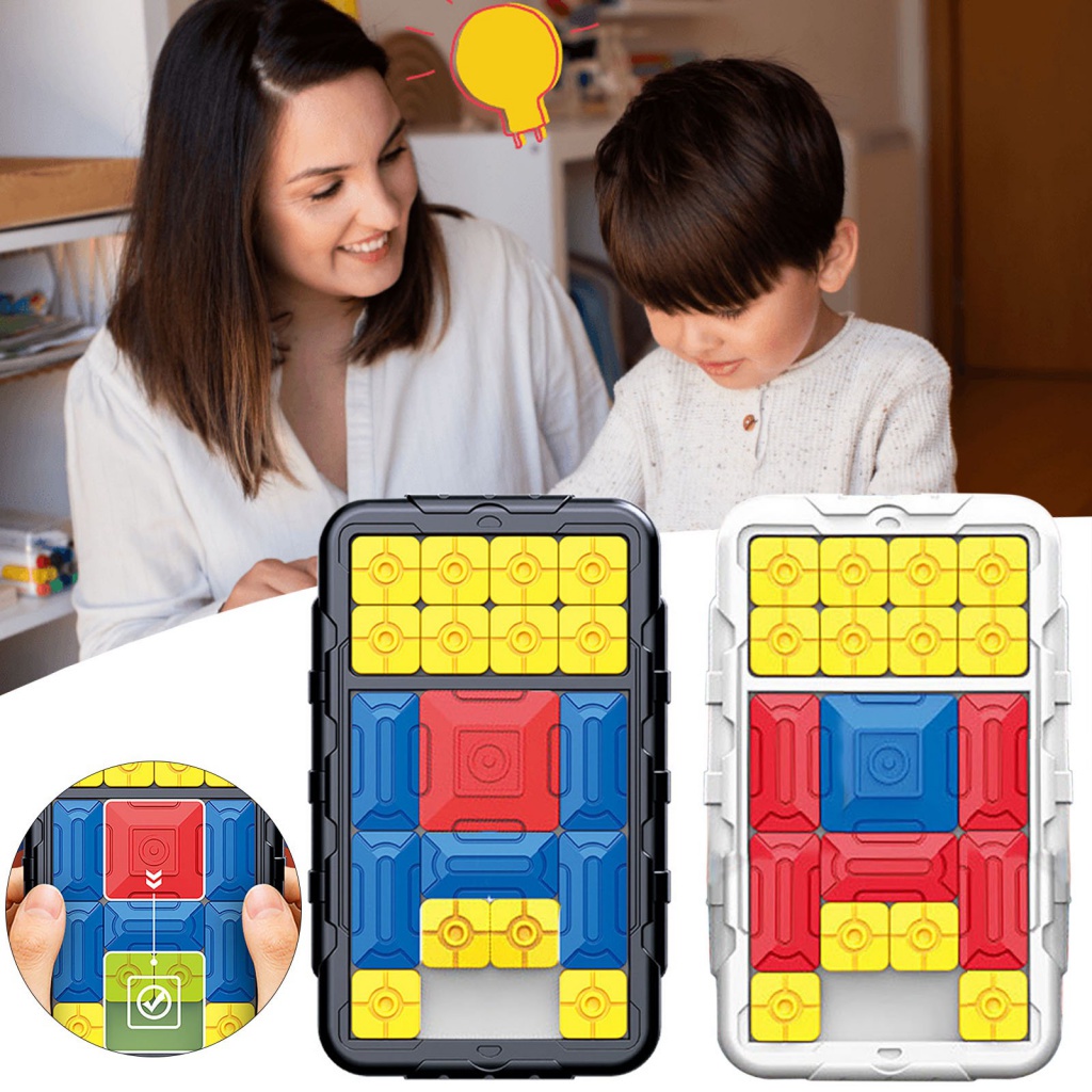 Super Huarong Road Magnet Slider Game 500 +Levelled UP Brain Teaser Puzzles Mainan Edukasi Untuk Anak Dewasa Game Genggam