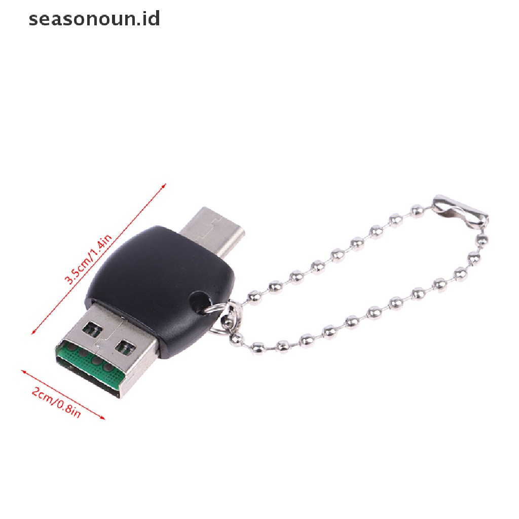 Seasonoun Type-c Card Reader OTG 2in1 TF Card Reader Tipe-c Adaptor Memory Flash Drive.