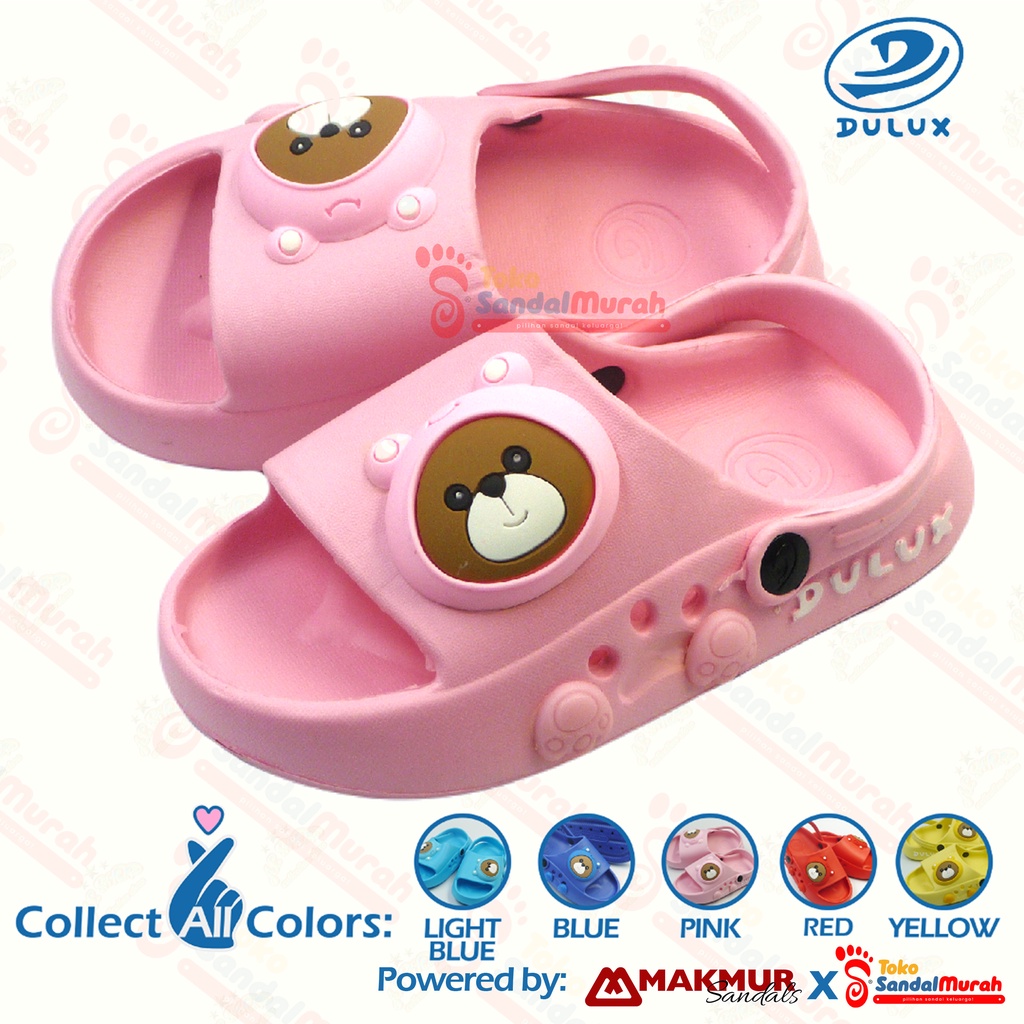 Toko Sendal Murah - Sandal Anak  Uk 20-29/ Sandal Flip Flop Panda Lucu/ Sandal Jelly Cewek Cowok/ Sandal Slop Tali Belakang/ [ Toko Sendal Murah M 508 PD ]