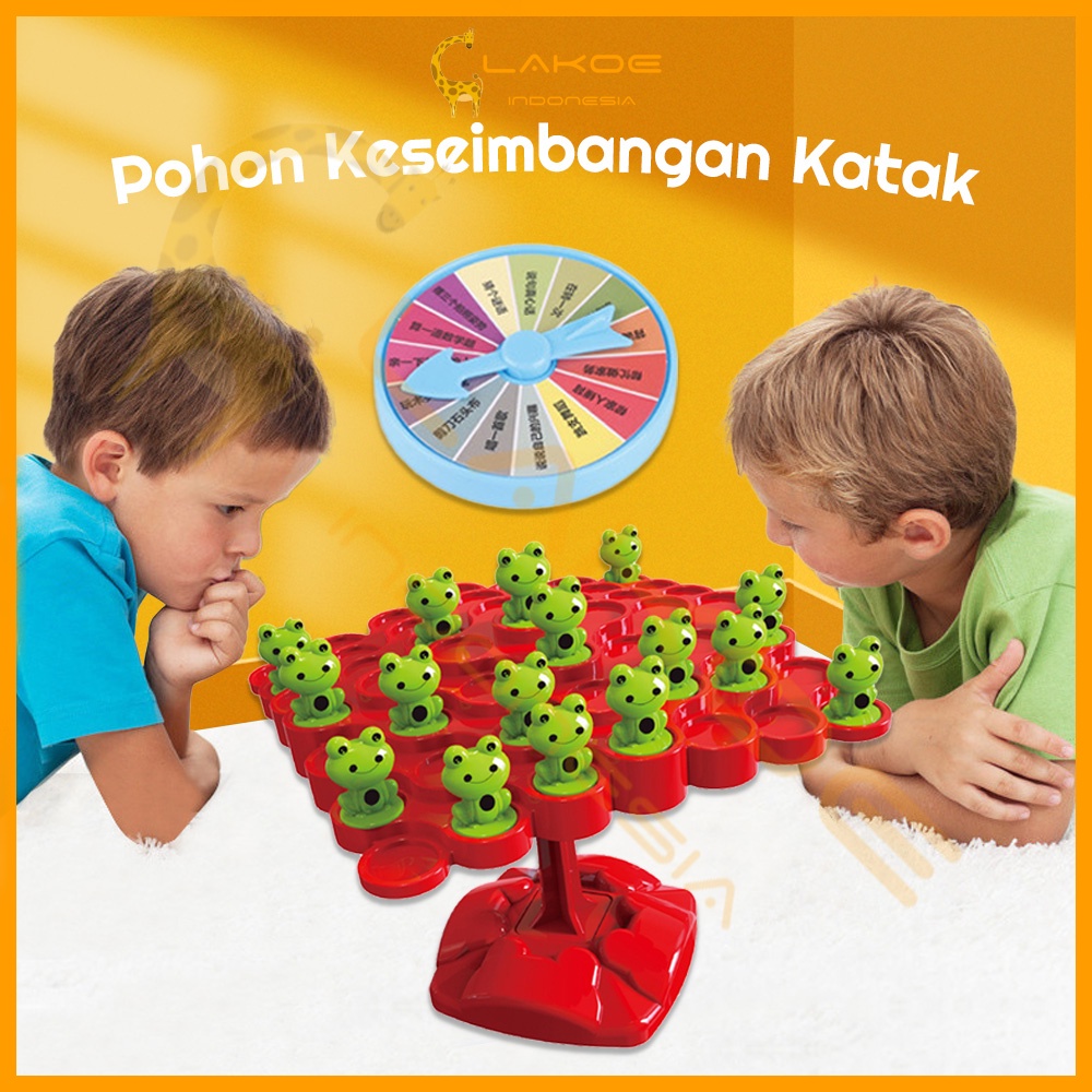 LAKOE Mainan edukasi anak board game Mainan Pohon Keseimbangan Katak