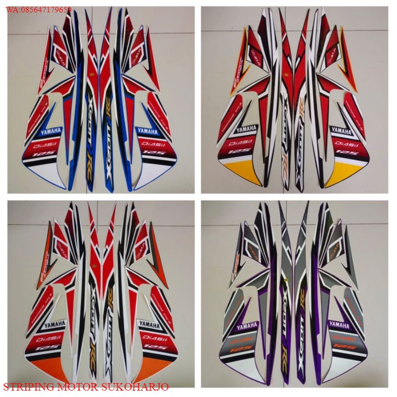(ORI) sticker striping motor yamaha xeon rc 125 tahun 2013 KUALITAS ORIGINAL TERMURAH