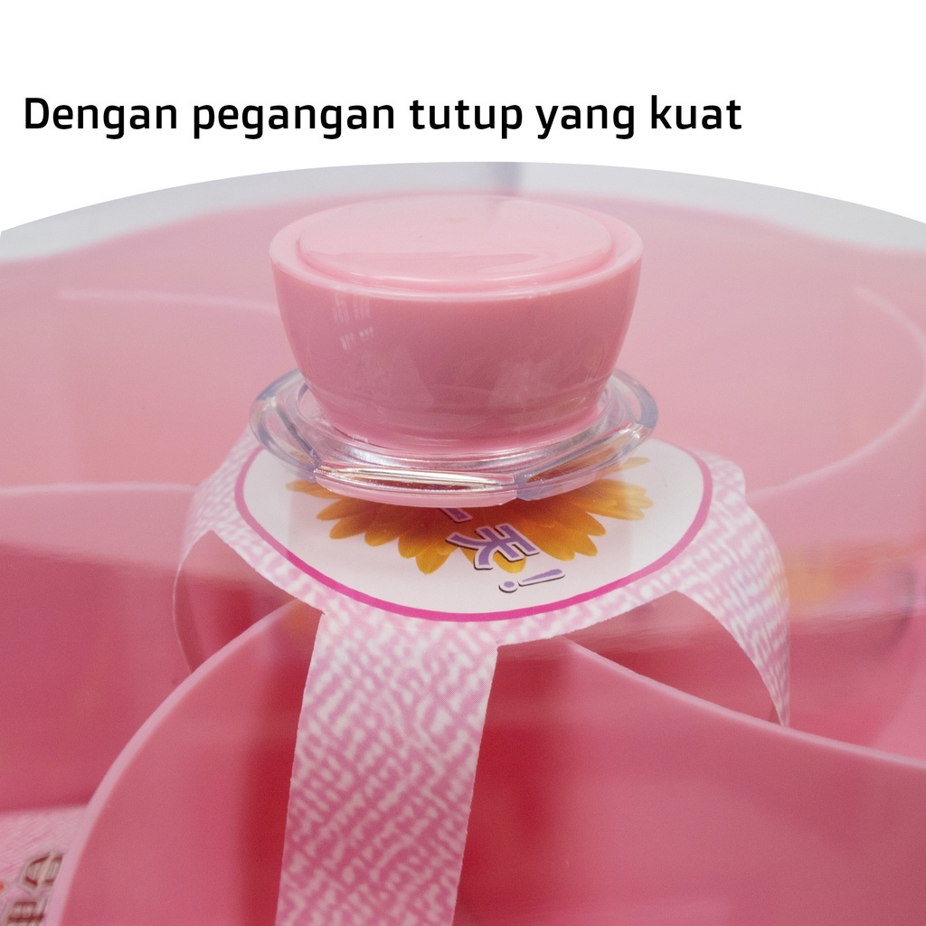 Toples Penyimpanan Kue Atau Snack 5 Sekat C8