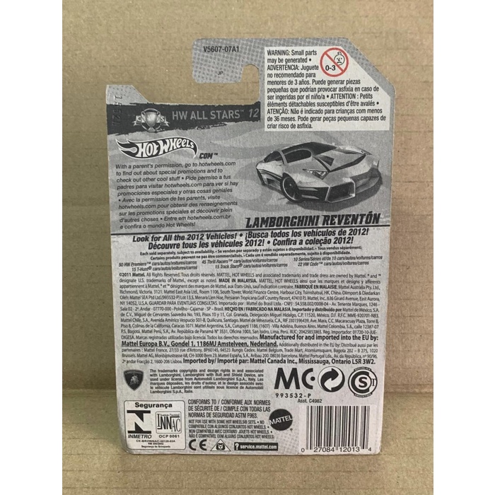 Hotwheels Lamborghini Reventon Kuning 2011