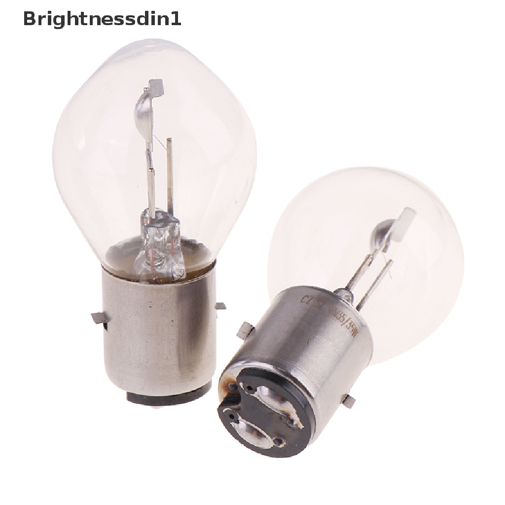 [Brightnessdin1] 2pcs Haen Headlamps Bulbs ATV Moped Scooter Lampu 12V 35W B35 BA20D Butik Motor