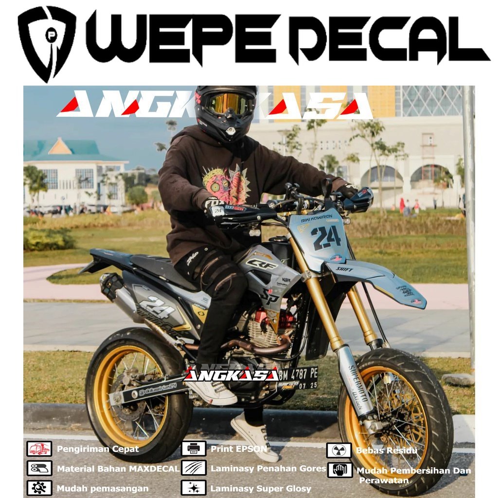 DECAL STIKER MOTOR CRF 150L BISA CUSTOM ANGKA/NAMA