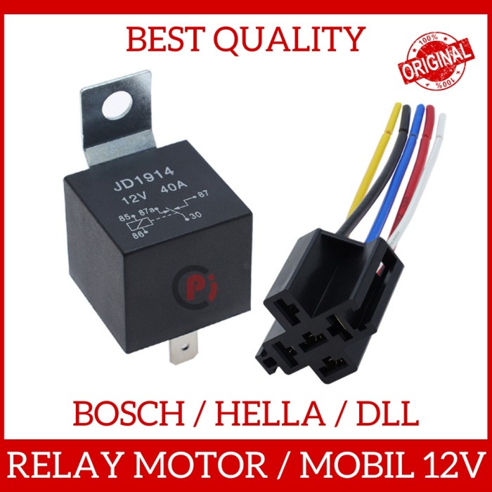 Relay Otomotif Untuk Mobil Motor 12V 12 Volt 4 Kaki Pin 30A 80A 4P