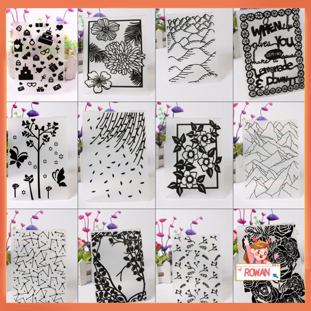 R-flower Embossed Folder DIY Scrapbooking Kertas Kerajinan Template