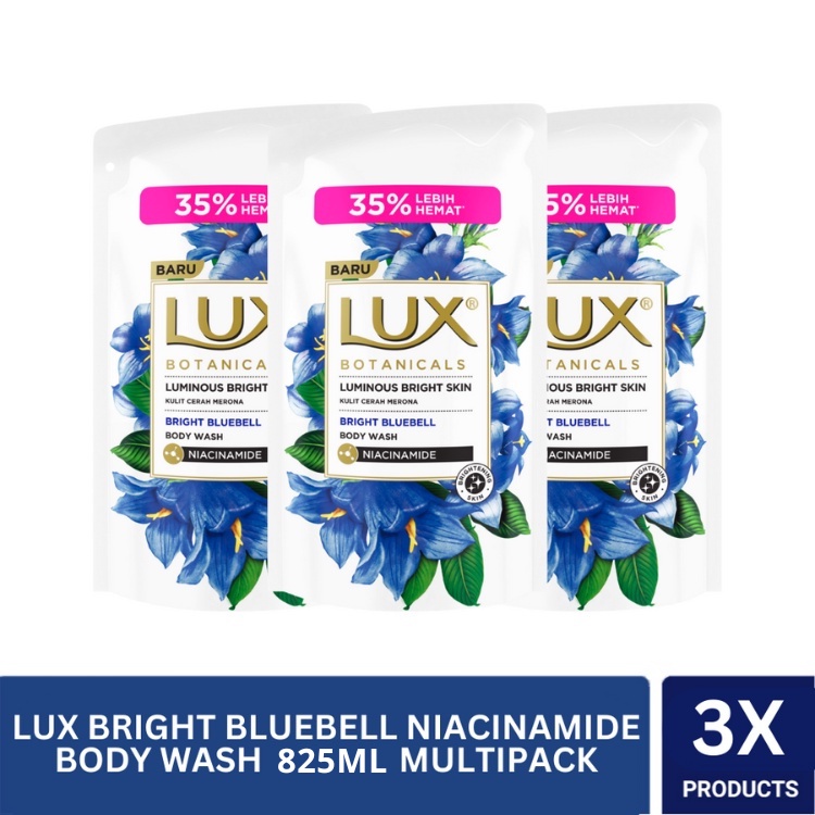 Lux Botanicals Sabun Mandi Cair Bright Bluebell 825 mL x3