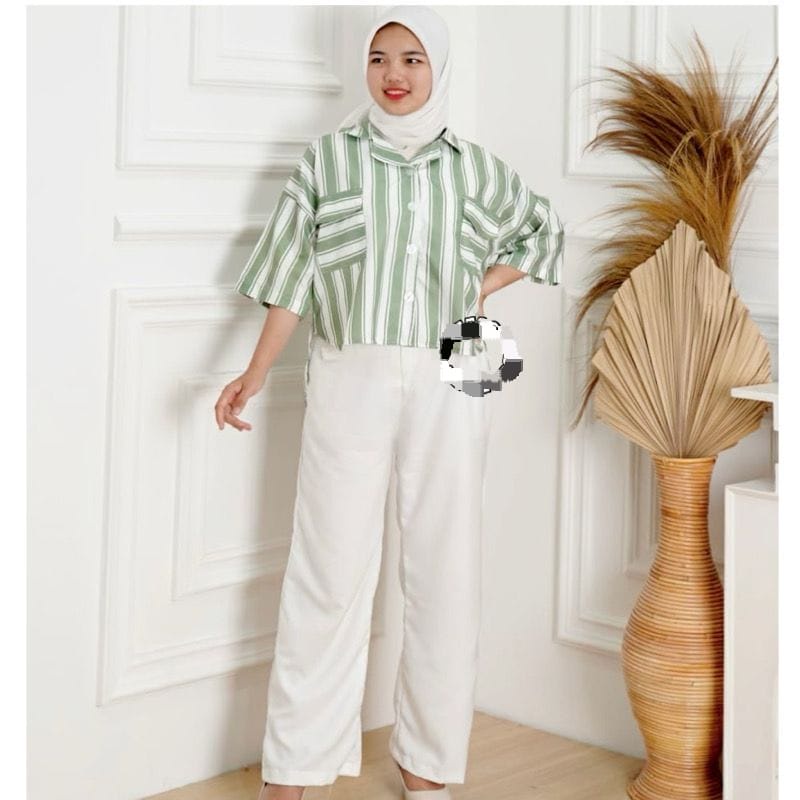 BEFAST - ZFS OOTD WANITA KEMEJA AUDI / HERSA TOP / Hem Wanita Terbaru / Pakaian Casual Remaja ABG / Kemeja Oversize Lengan Panjang / Fashion Wanita Kerja / Outfit Daily Wanita / Kemeja Stripe Terlaris