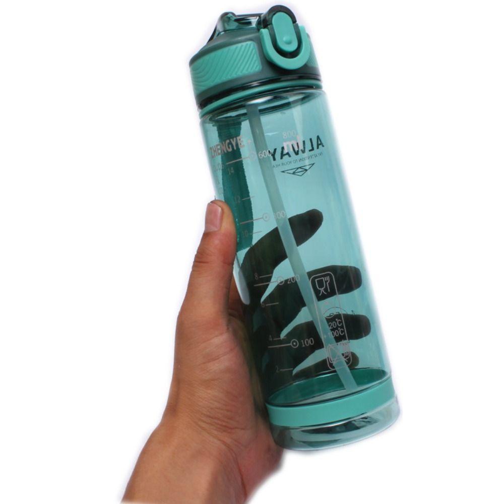 Solighter Botol Air Minum Olahraga 800ml Plastik Untuk Pria Perlengkapan Minum Hiking Anti Bocor