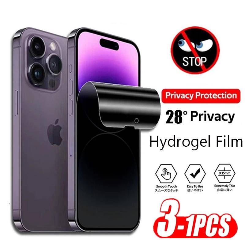 IPHONE 1-3pcs Film Hidrogel Anti Spy Untuk Iphone14 13 12 11 Pro MAX Plus Mini Pelindung Layar Privasi Untuk Iphone7 8 6 6S Plus SE 2022 2020 14Plus 13Mini 12Mini