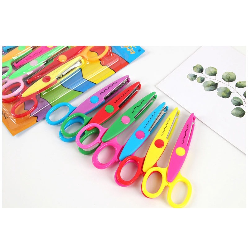 6pcs Gunting ZigZag Zig Zag Gerigi Pola Garis Gelombang Motif OSM-ST0239
