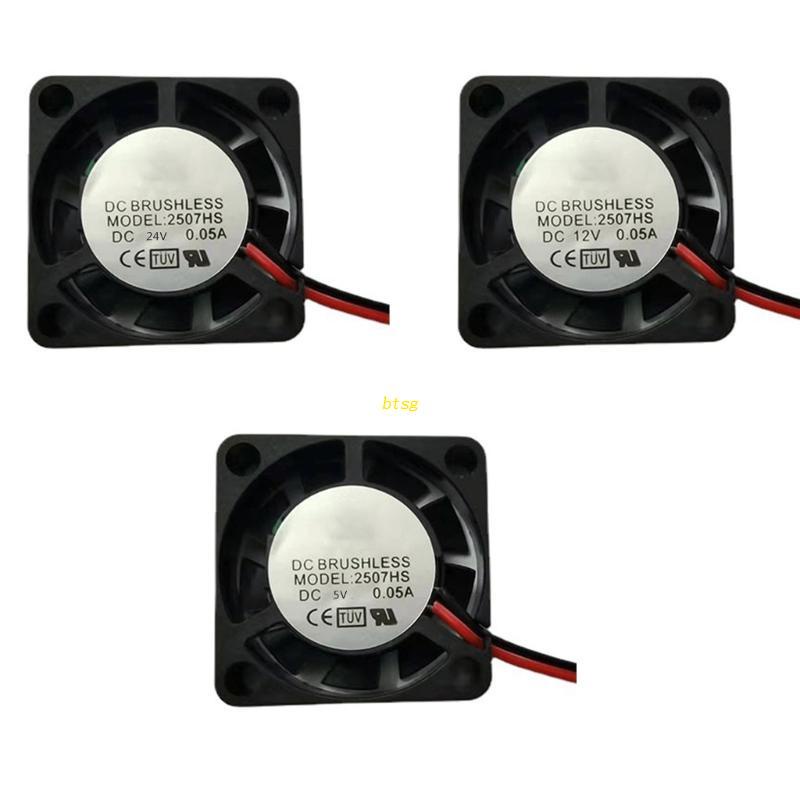 Btsg 2507kipas Pendingin Brushless Cooling Fan Heatsink 5V/12V/24V Hidrolik Bearing Cooling Fan Penghilang Panas Yang Baik Radi