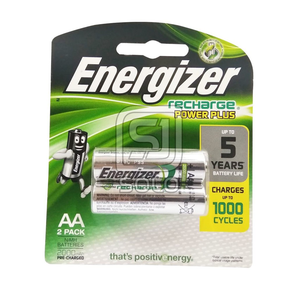 Baterai Battery Batre Energizer Recharge AA 2000mAh Baterai Isi Ulang