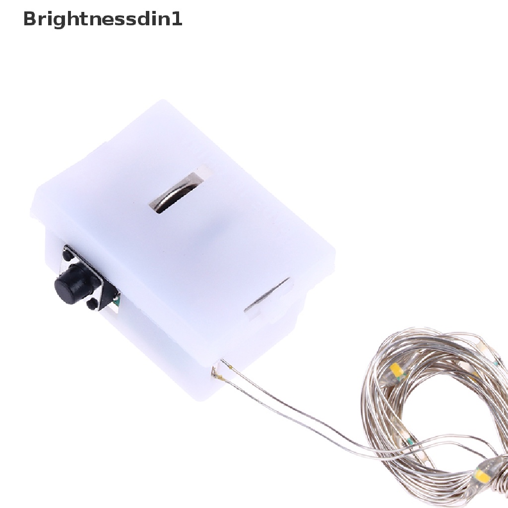 [Brightnessdin1] 1: 12rumah Boneka Miniatur Lampu String Led Dekorasi Aksesoris Pohon Natal Butik