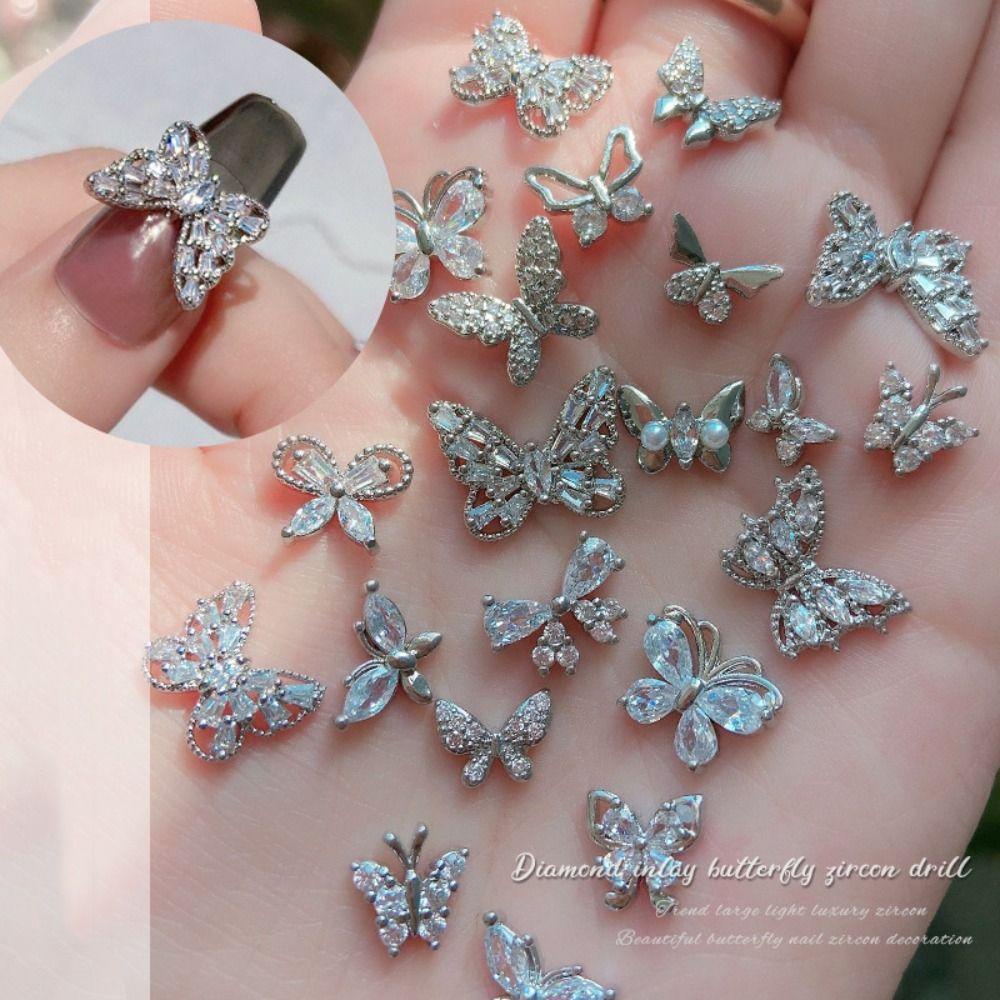 Needway Dekorasi Nail Art 3D DIY Berlian Imitasi Alloy Zircon Nail Charms