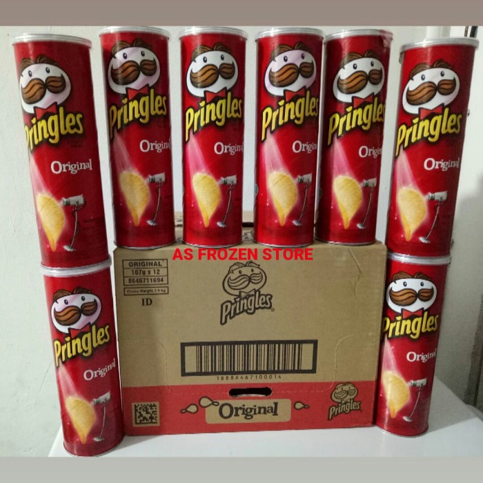 

Terlaris ✨ -Pringles Original 107gr / Keripik Kentang / Potato Chips 1karton 12pcs- 2.2.23