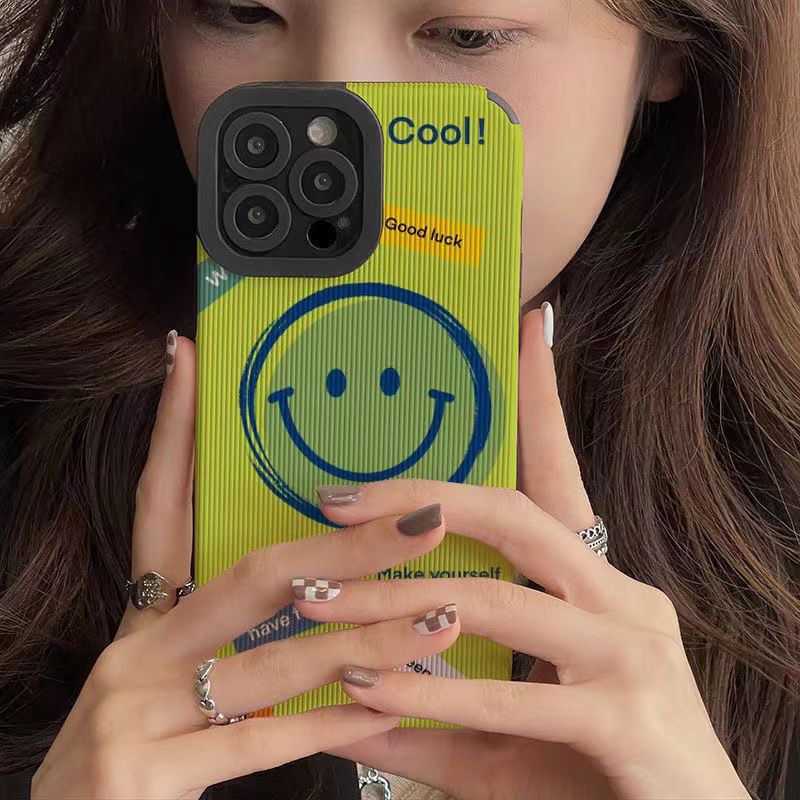 Cool！Green Big Smile Soft Case HP OPPO A91 F11 F9 Pro A3S A9 A5 A31 A53 A33 2020 A7 A5S A12 A11K A52 A92 A83 A55 A56 A55S A95 FTD Stripe Casing Realme C1 X XT Reno 2F 3 5 6 5G