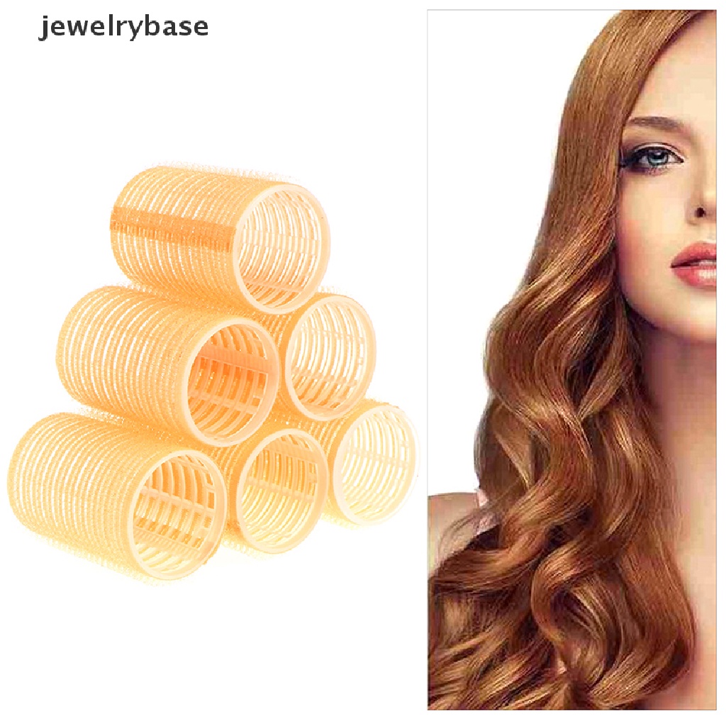 [jewelrybase] Self Grip Rollers Cling Stick Pengeriting Rambut Ikal Gelombang Styling Salon Setg Alat Butik