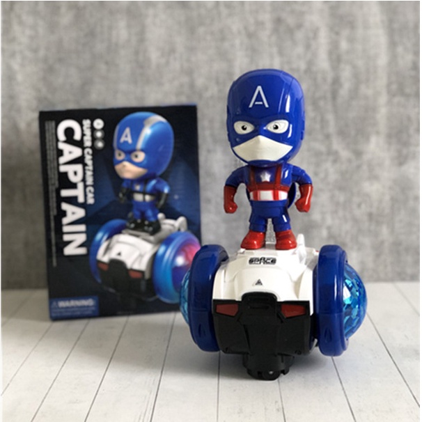 Film Anime Avengers Aliansi Captain Spiderman Balance Mobil Keren Stunt Elektrik Cahaya Musik Mainan Anak Hadiah Ulang Tahun