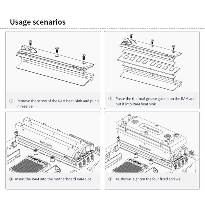 BARROW RAMWBT-PA2 RAM Water Block Kits ARGB