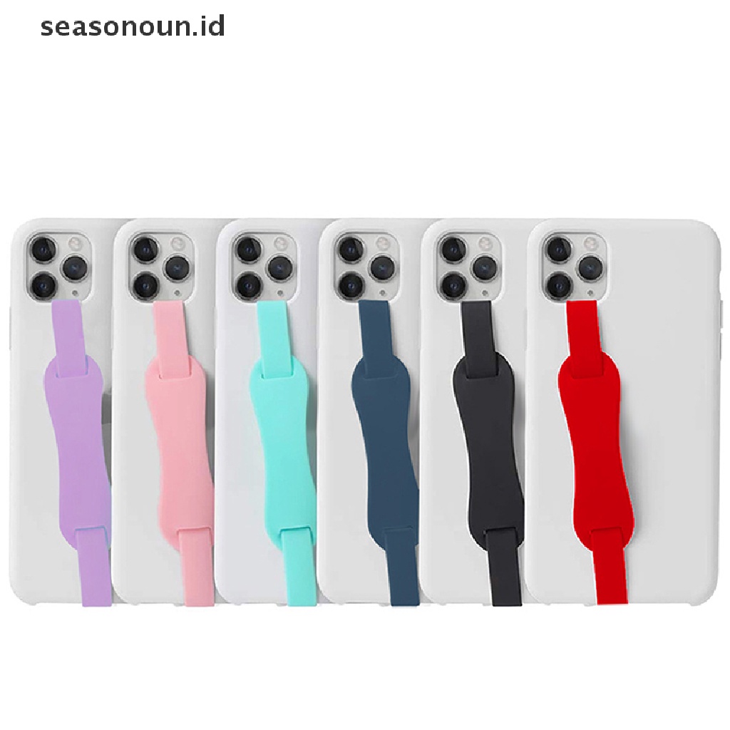 Seasonoun Tali Telepon Ropes Grip Loop Wristband Hand Holder Silikon Stretching Slim Band.