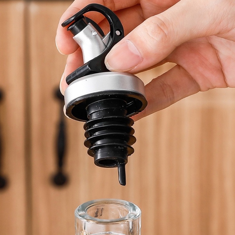 Kitchen Auto Flip Cap Pouring Oil Spout/Cerat Minyak Penuang Anti Bocor Universal Gravity Oil Wine Plug Cap Dispenser