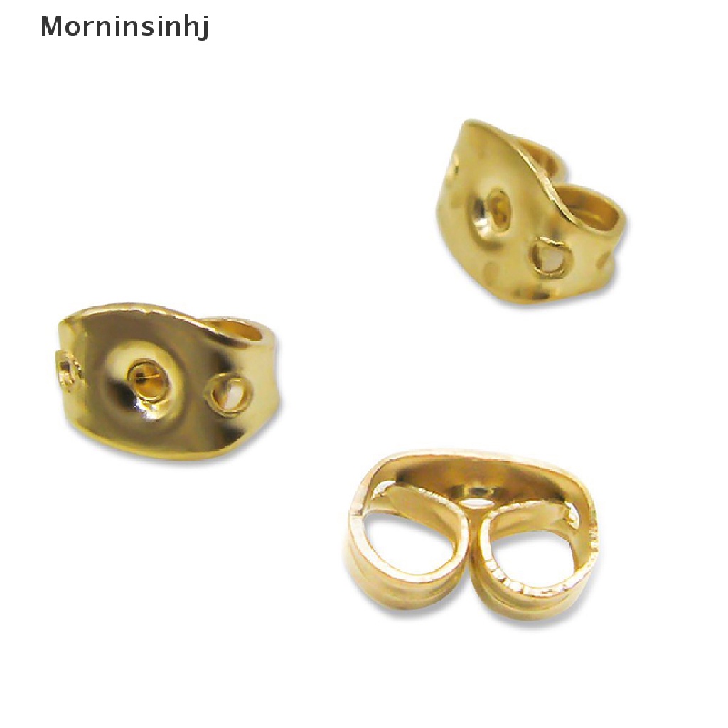 Mornin 10PCS Anting Belakang Telinga Kacang Perhiasan Aksesoris Metal Earring Stopper Fitgs id