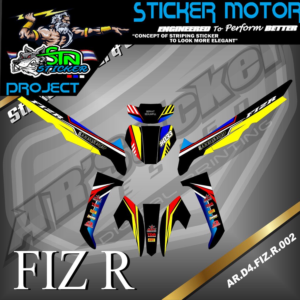 Decal FIZ R Full Body, Stiker Dekal FIZ R Full Body AR (Kode 002)