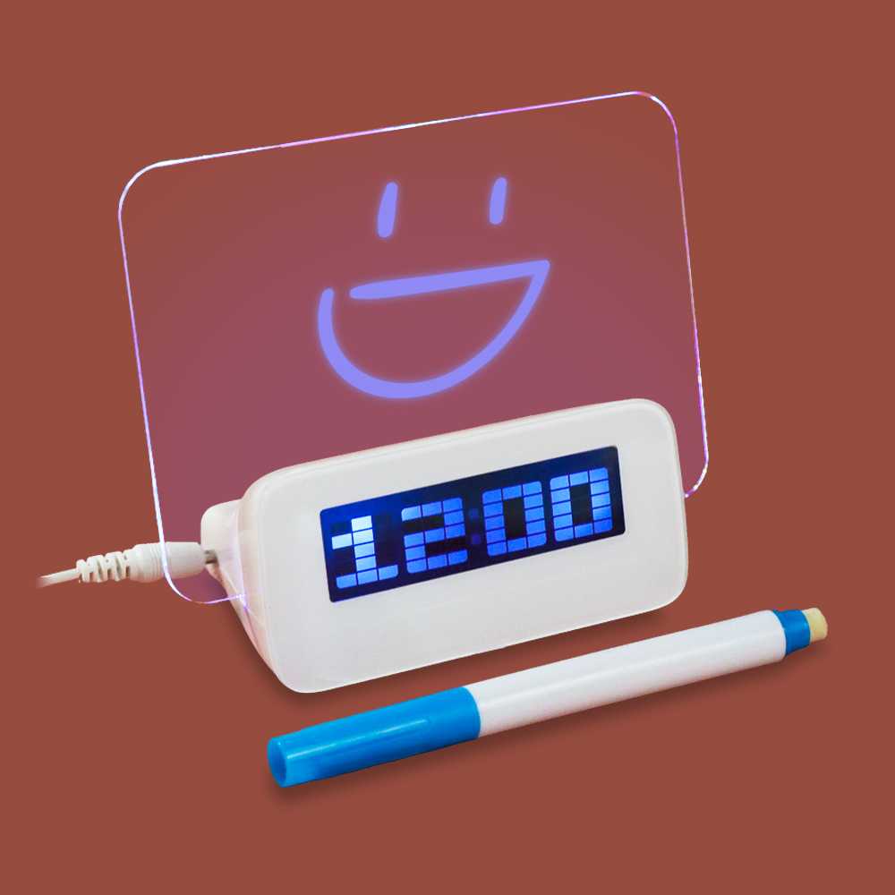 (BISA COD) FTIHSHP Satzuma Jam LCD Display Alarm Clock with Memo Board - 003