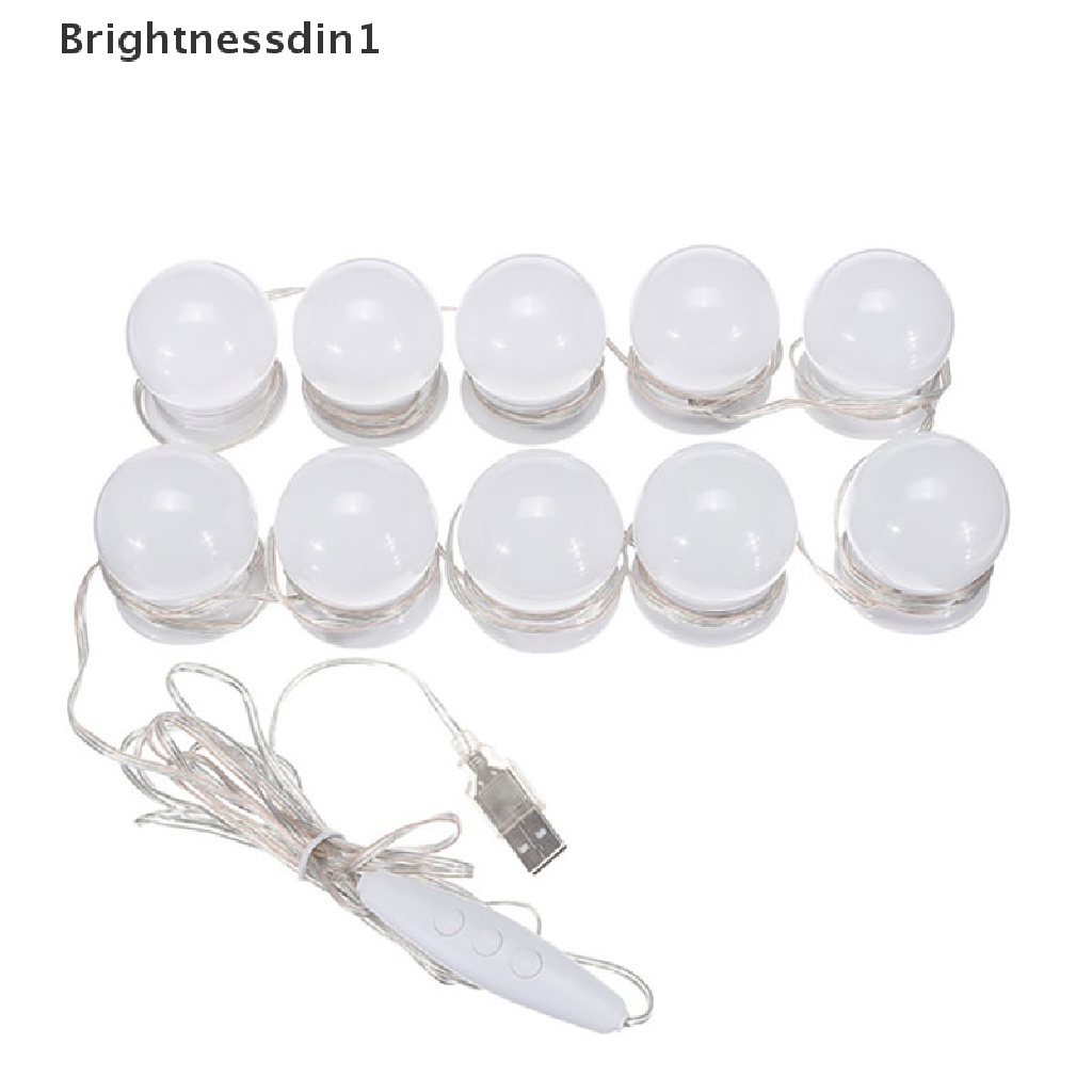 [Brightnessdin1] Holly Style LED Bulbs Vanity Makeup Meja Rias USB Mirror Lights Kit Butik