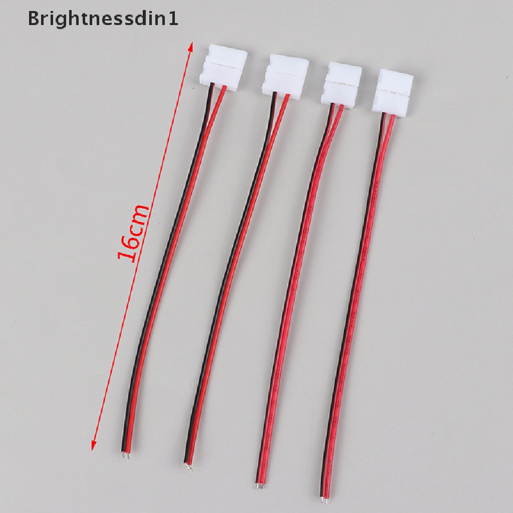 [Brightnessdin1] 10pcs 2pin Daya 8mm 10mm Strip LED Lampu Konektor Klip Sambungan Untuk Butik SMD