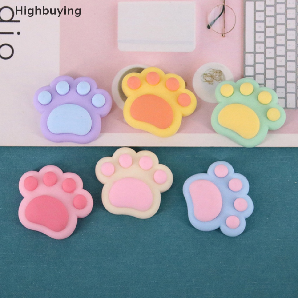 Hbid 10Pcs/lot Warna-Warni Lucu Beruang Paw Flatbacks Resin Cabochon Untuk Rambut Busur DIY Scrapbooking Phone Case Dekorasi Aksesoris Glory