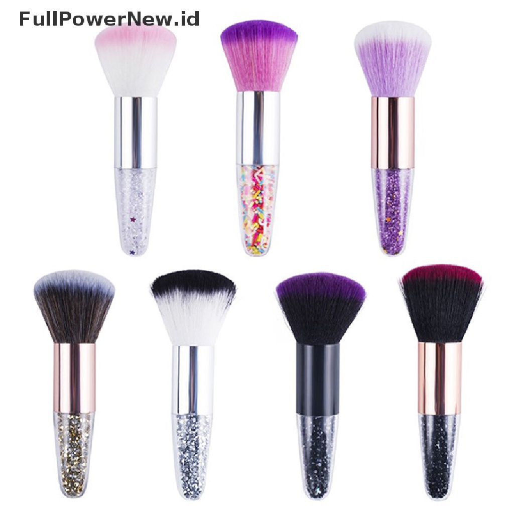 Power 1Pcs Professional Candy-Warna Fluffy Powder Blush Brush Chubby Portable ID