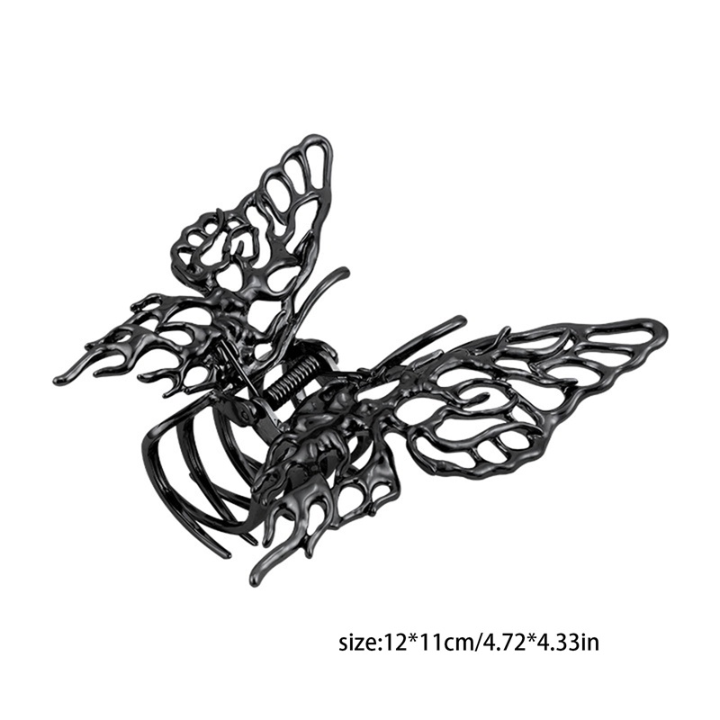 Korea Klip Rambut Kupu-Kupu Cair Logam Untuk Wanita Kepala Belakang Ambil Klip Jepit Rambut Geometris Headband Aksesoris Rambut Grosir