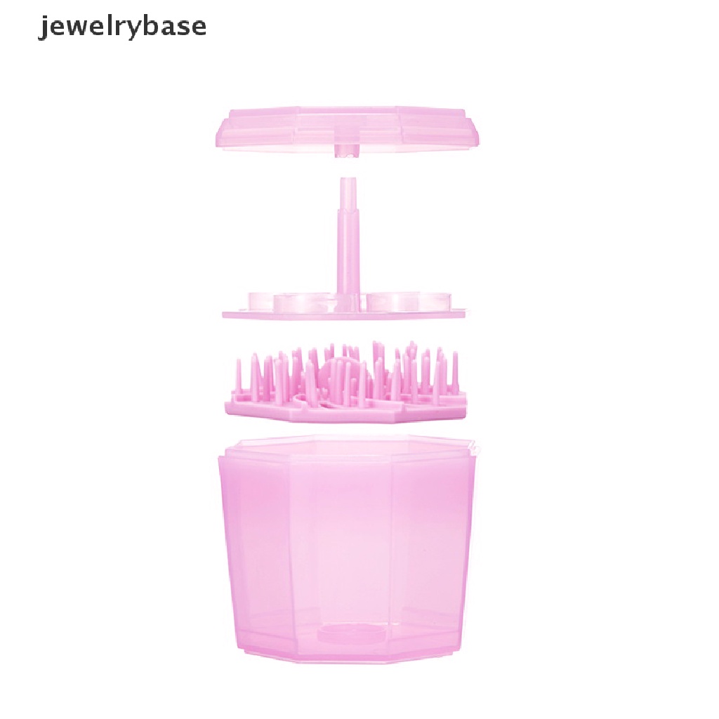 [jewelrybase] 1pc Makeup Brush Cleaner Bucket Dengan Rak Pengeringan Washing Brush Pad Alat Kecantikan Butik