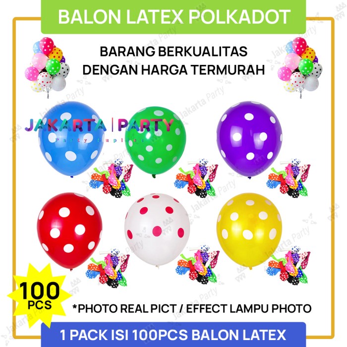 Balon Latex Polkadot 100 PCS