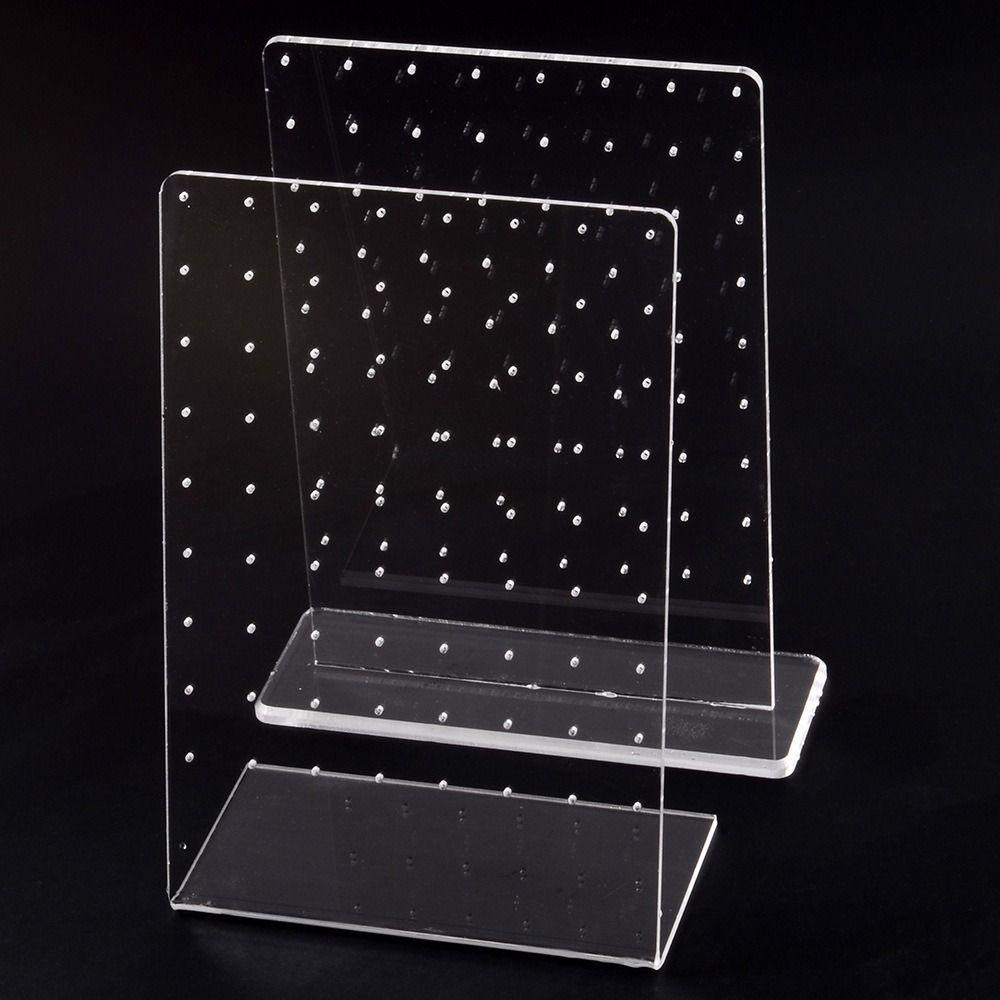 Mxbeauty Rak Display Perhiasan Transparan Sederhana Jewelry Organizer Stand Pusar Display 2-7 Tingkat Akrilik Display Perhiasan Tindik Tubuh