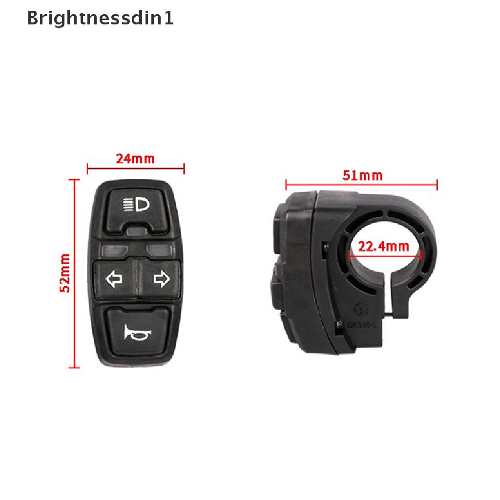 [Brightnessdin1] Saklar Lampu Skuter Sepeda Elektrik DK336 Untuk Tombol Motor Sein Lampu Butik