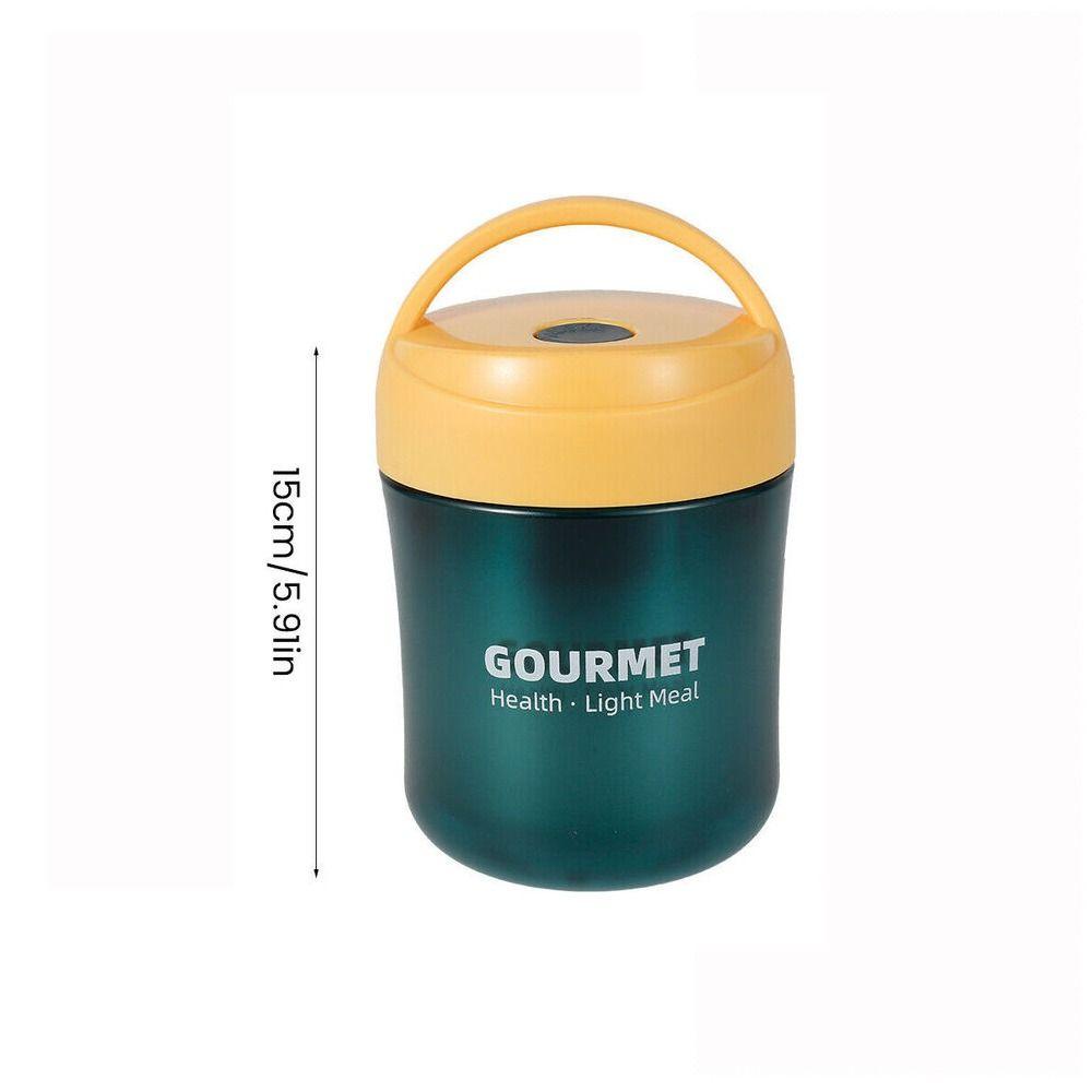 R-FLOWER Vacuum Insulated Soup Jar Home Travel Dengan Pegangan Breakfast Storage Cup