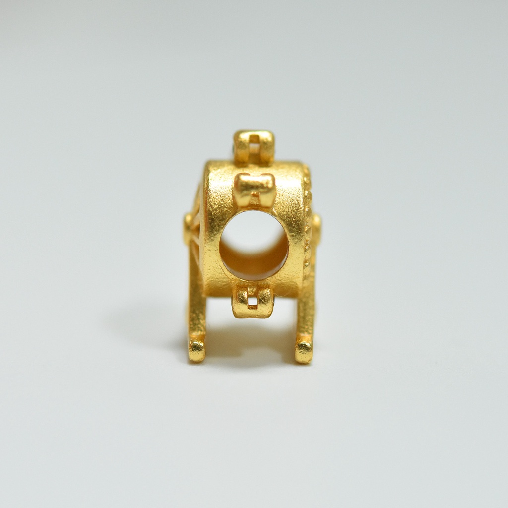 Goldkingdom Aksesoris Perhiasan Fashion Ready StockNew Kreatif Bertatahkan Warna-Warni Zirkon Ferris Wheel Transportasi Manik-Manik Lao Placer Berlapis Emas Asli Kadar 375 Berlapis Emas Asli Kadar 375 Perhiasan Aksesoris Wanita