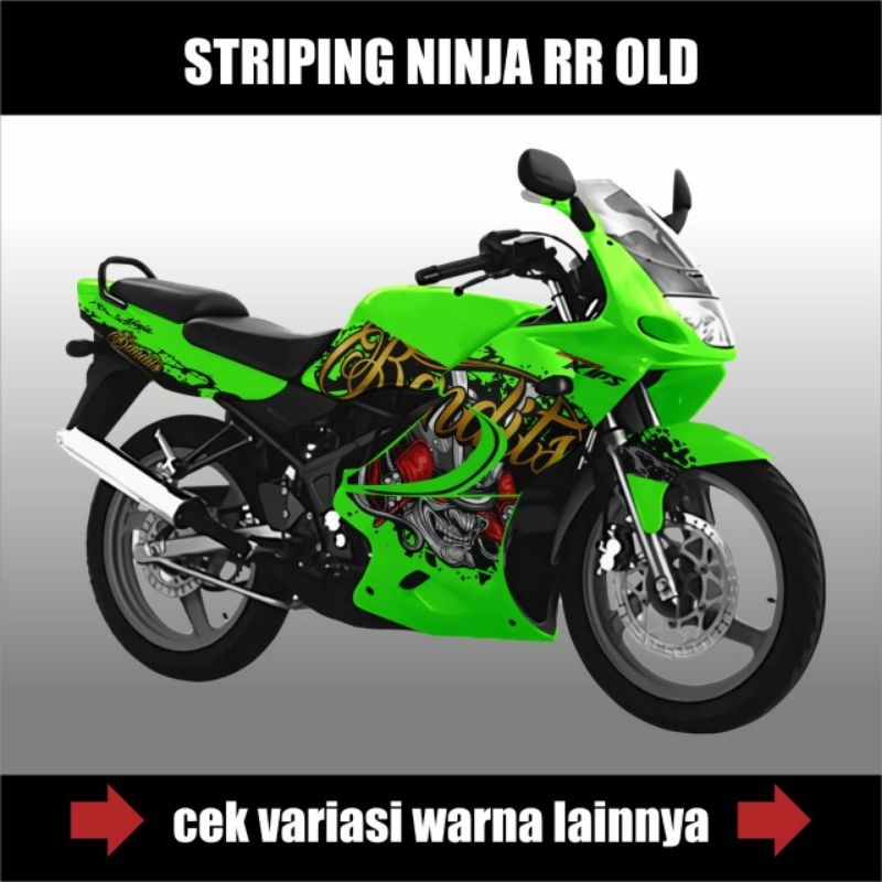 STRIPING KAWASAKI NINJA RR OLD VARIASI MOTIF BANDIT - STIKER SKOTLET NINJA RR OLD SEMIFULL BODY
