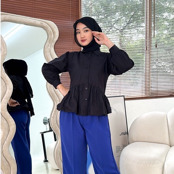 Emily Blouse Atasan Hijab Lengan Panjang by Vanesha Wear