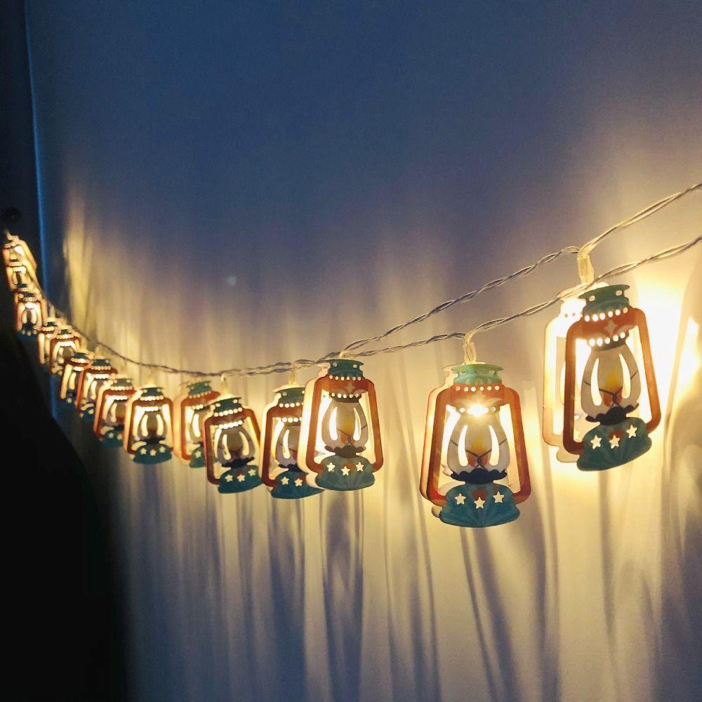 [Elegan] Led String Light Gurban Festival Bintang Idul Fitri Islami Mubarak Dekorasi Ramadhan