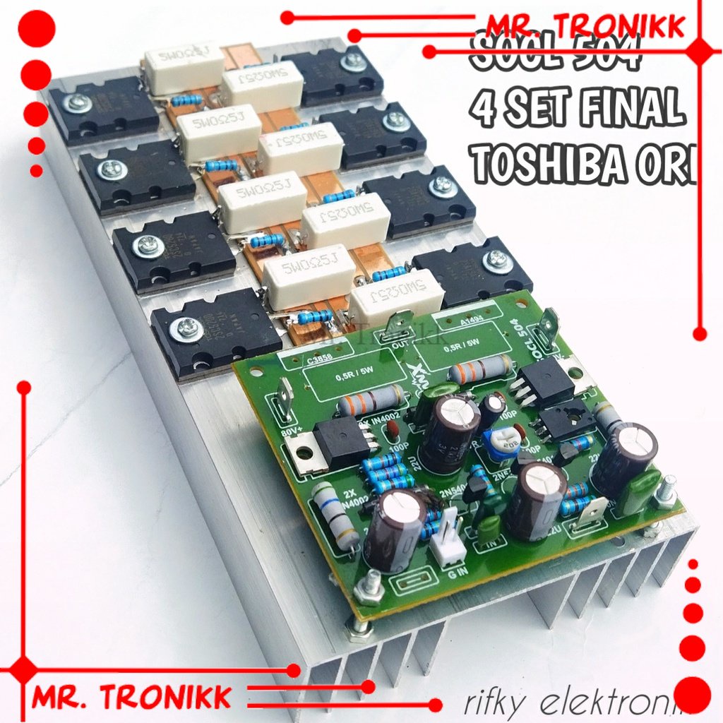 kit DRIVER SOCL 504  + 4 SET FINAL TOSHIBA ORIGINAL  SIAP PAKAI Kualitas Bagus